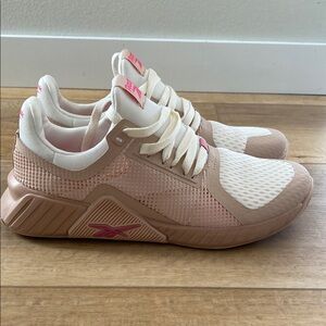 Reebok Women's Pink and White Sneakers